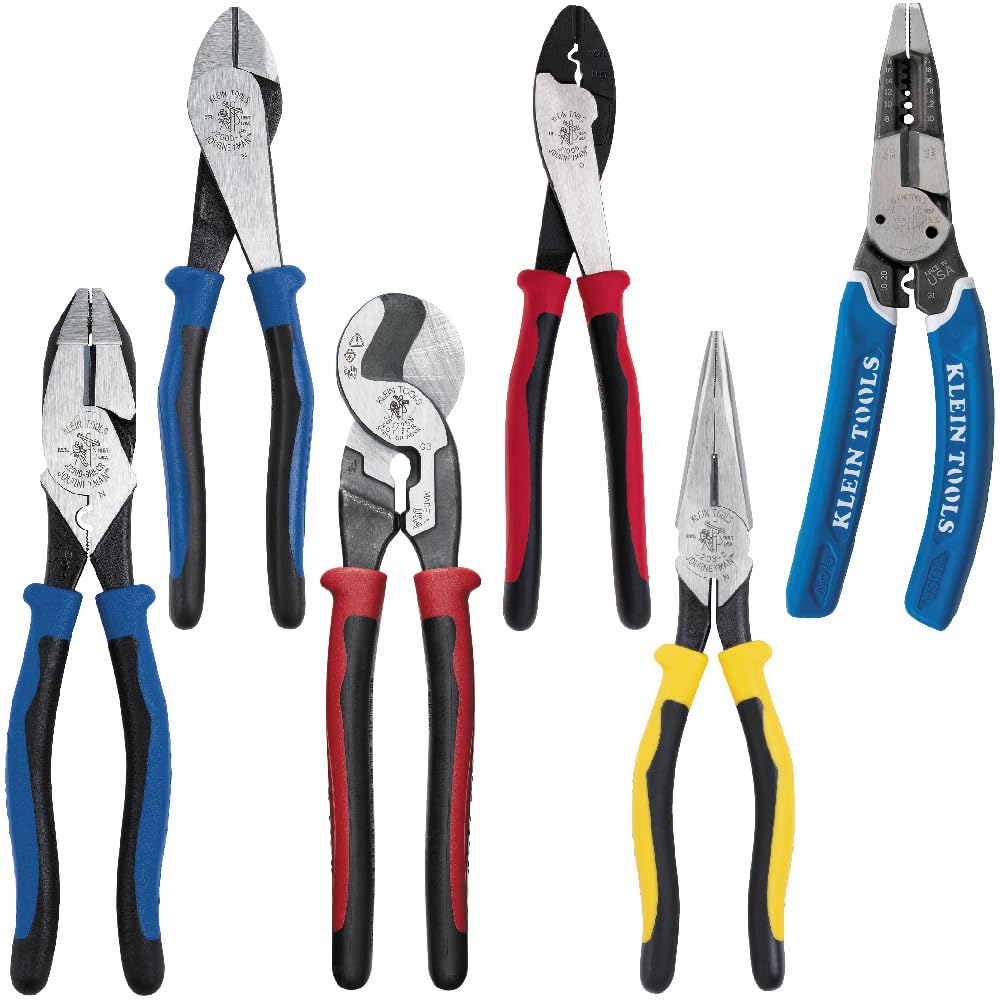 Klein Tools 80086 Journeyman Plier Kit, Made in USA, High Leverage